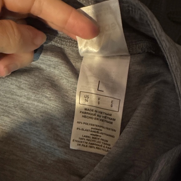 Adidas • NWOT Grey Gray Leggings with Logo - Picture 2 of 2